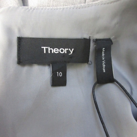 Theory Cassii Sheath Dress 10 Grey Wool Blend Career Office Siren Sultry 324 - Picture 2 of 9